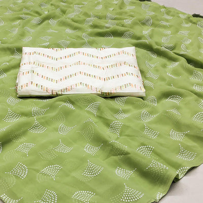 green-foil-printed-georgette-saree-4