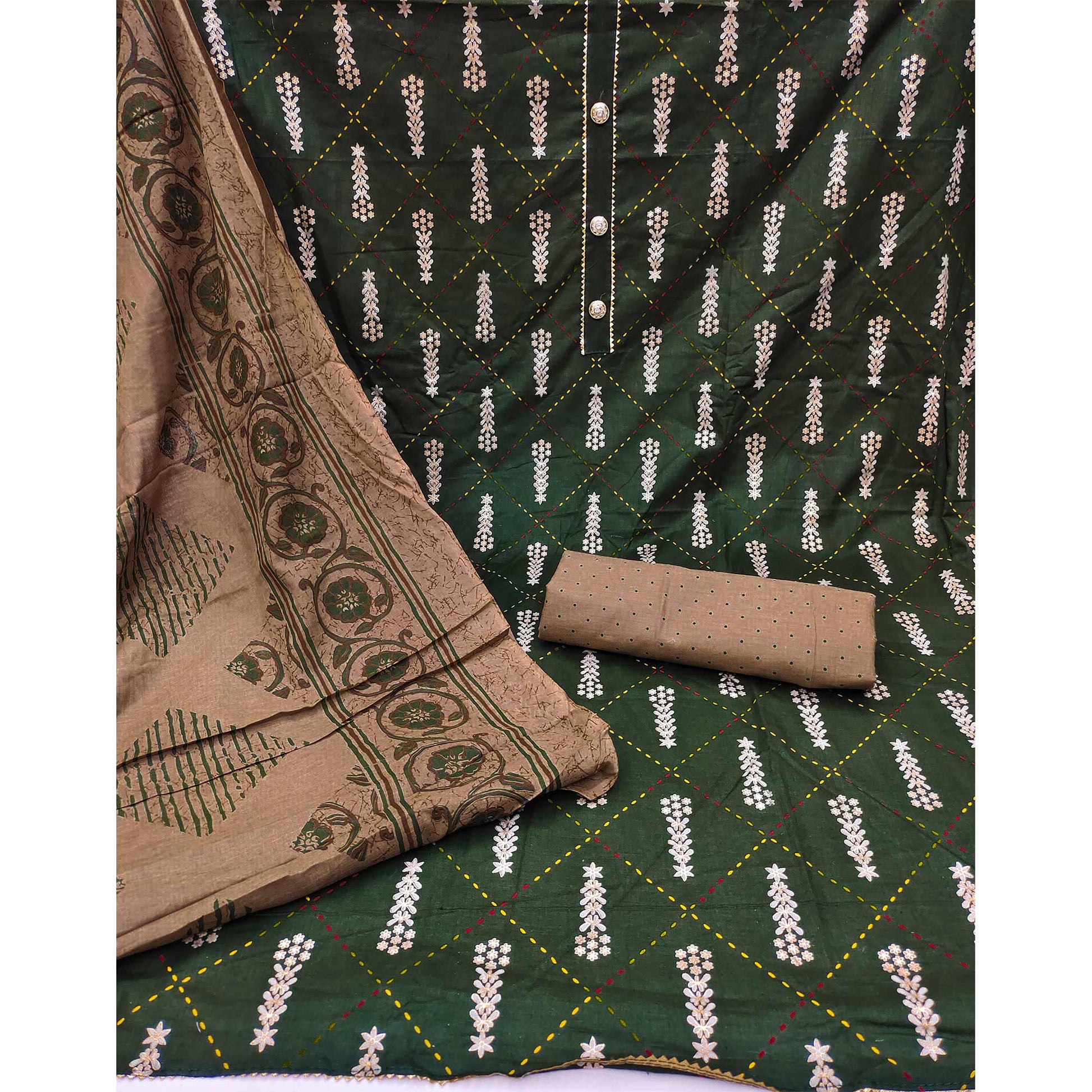 green-printed-pure-cotton-dress-material