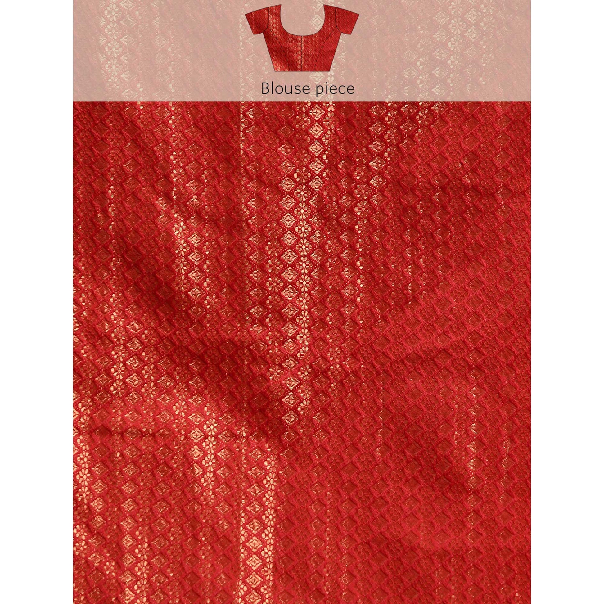 Maroon Foil Printed With Swarovski Zomato Silk Saree