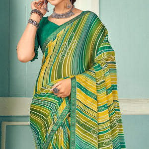 green-yellow-digital-bandhani-printed-chiffon-saree-with-tassels