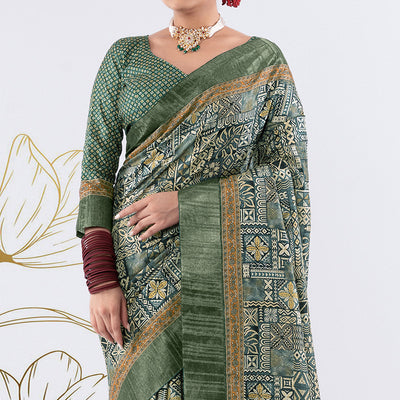 22-green-printed-art-silk-saree