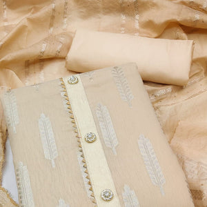 Chikoo Woven Modal Dress Material