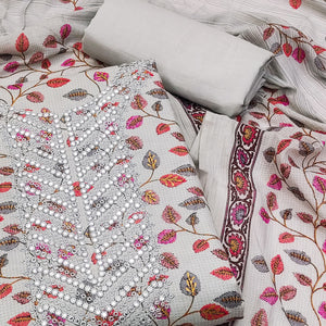 grey-floral-printed-mirror-work-pure-cotton-dress-material