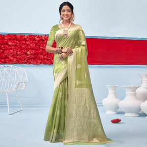 k-green-woven-poly-cotton-saree