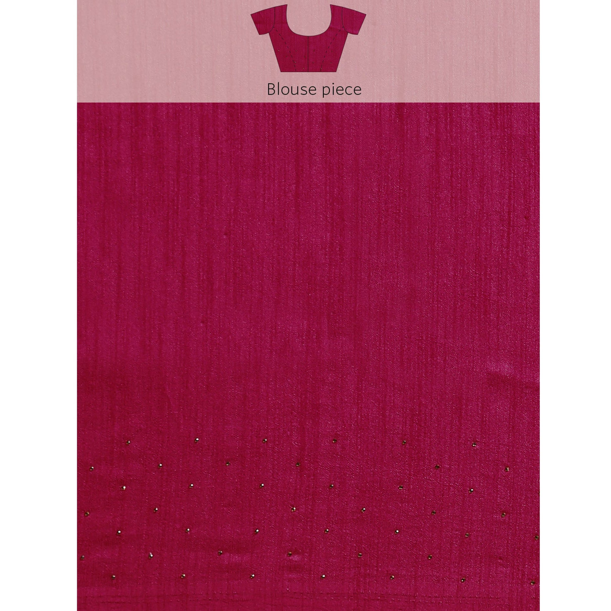 Magenta Purple Embroidered With Swarovski Work Viscose Saree