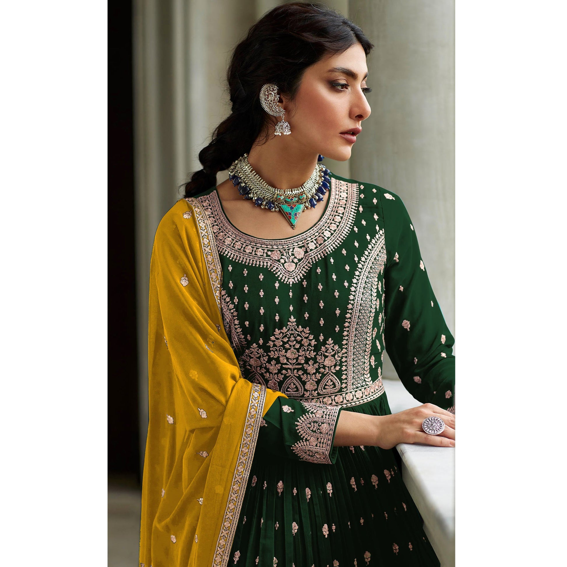 green-floral-embroidered-georgette-sharara-suit-2