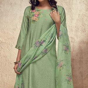 green-floral-emmbroidered-viscose-suit