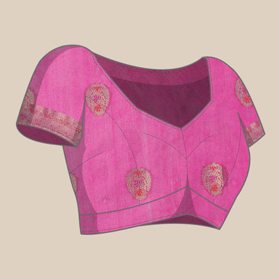 Morpich Green Woven Organza Saree