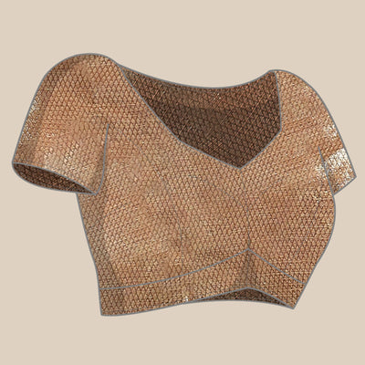 Grey-Maroon Woven Banarasi Silk Half & Half Saree