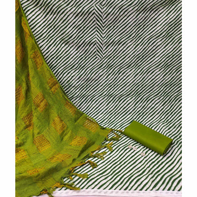 green-striped-printed-poly-cotton-dress-material