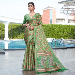 b-green-floral-digital-printed-cotton-silk-saree