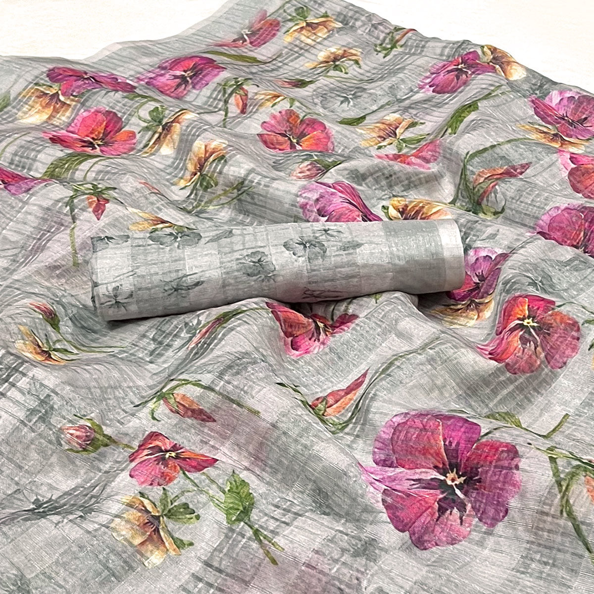 grey-floral-digital-printed-cotton-silk-saree