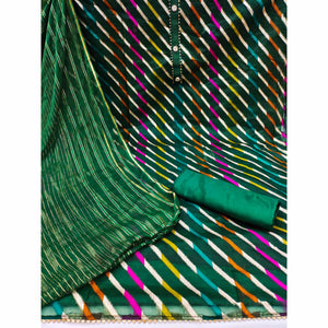 green-woven-organza-dress-material