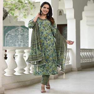 green-floral-printed-pure-cotton-suit-5