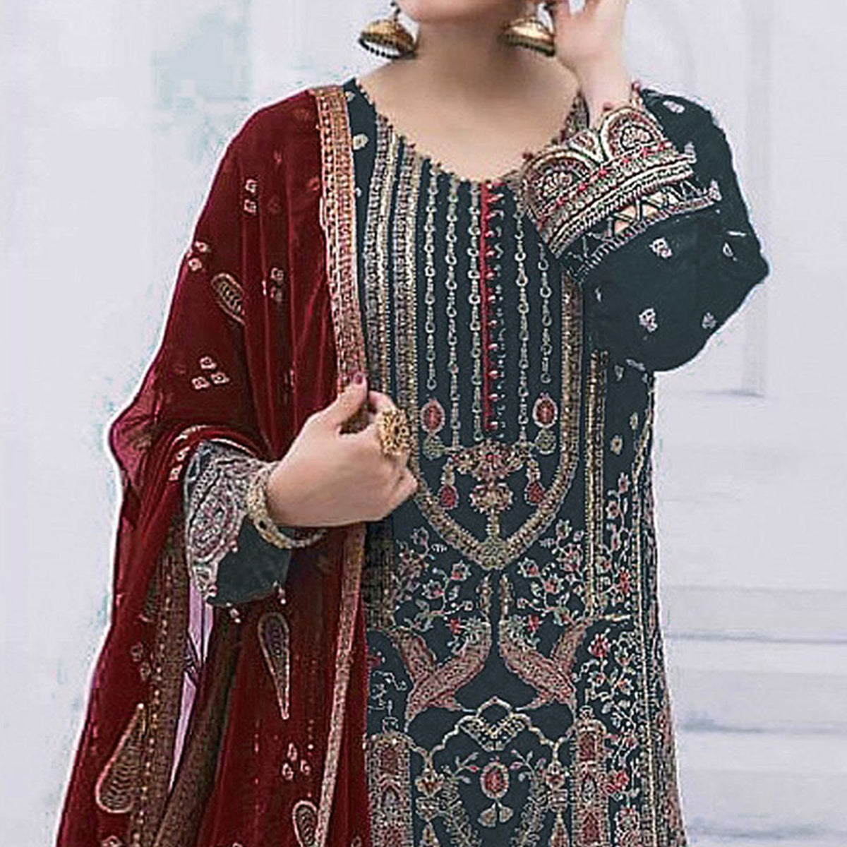 grey-embroidered-georgette-semi-stitched-pakistani-suit-1