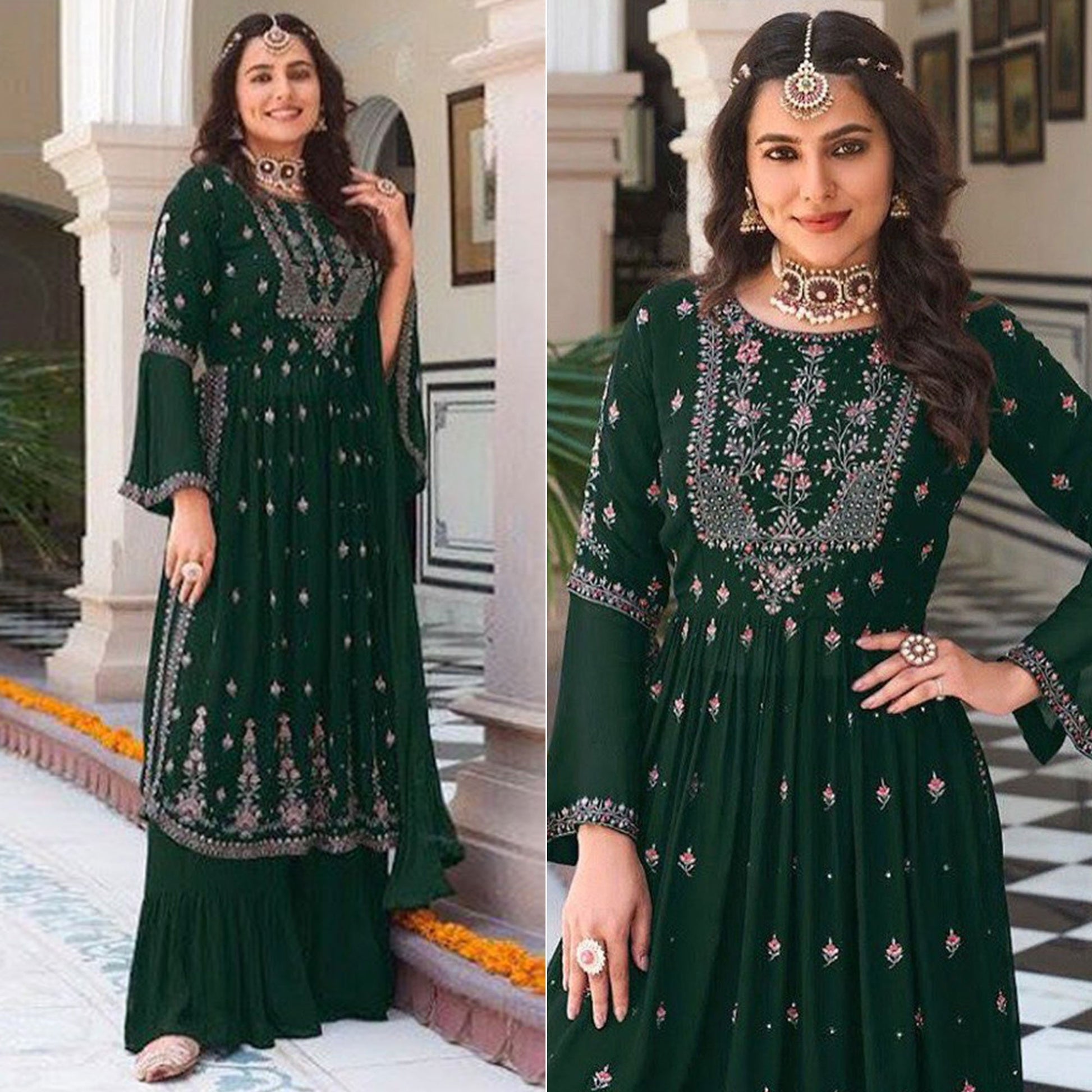 green-floral-embroidered-georgette-naira-cut-sharara-suit