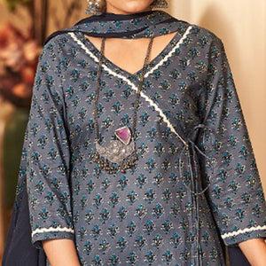 grey-floral-printed-pure-cotton-angrakha-style-suit