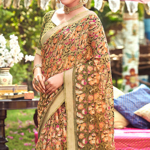 30-green-floral-printed-with-woven-border-linen-saree