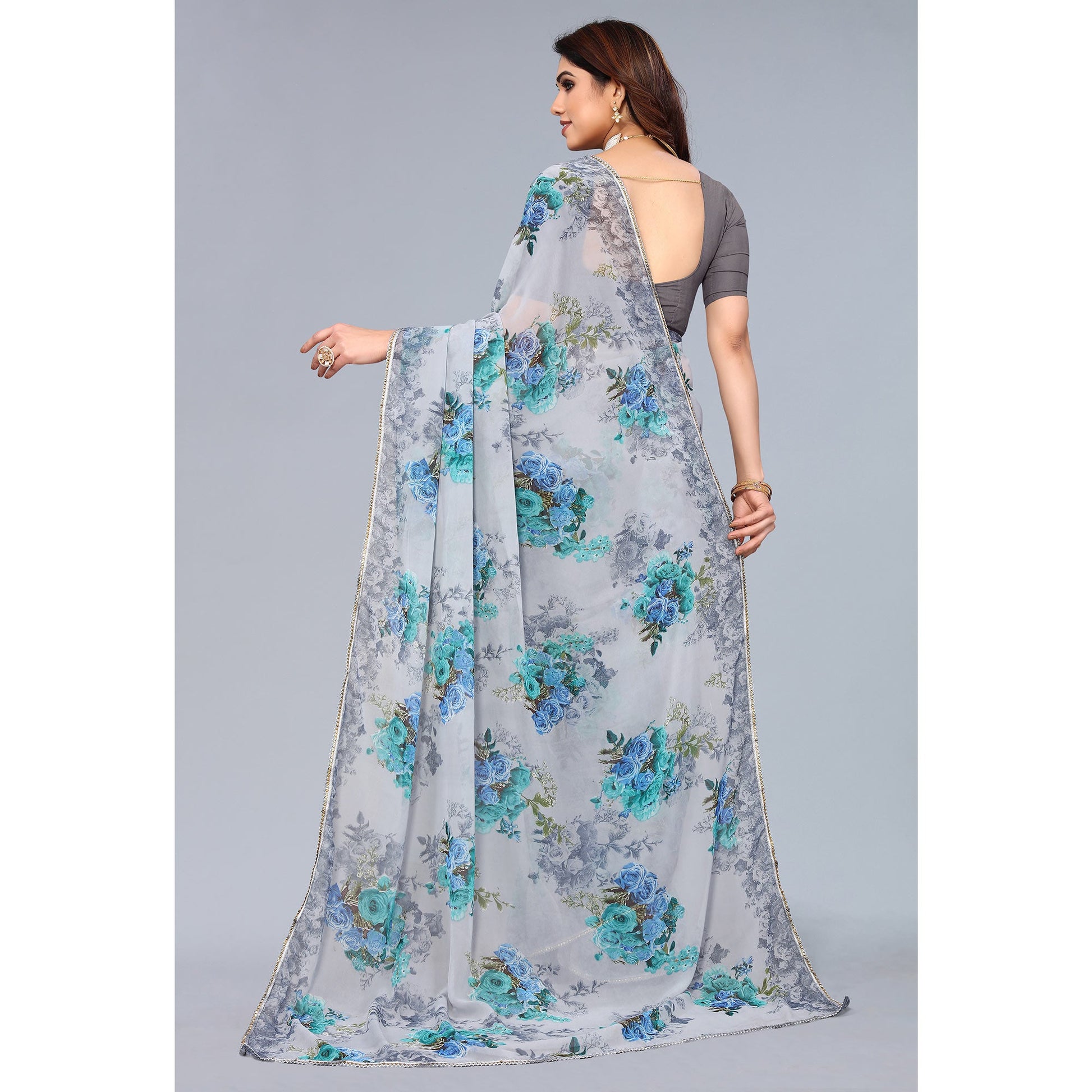 grey-floral-printed-georgette-saree-5