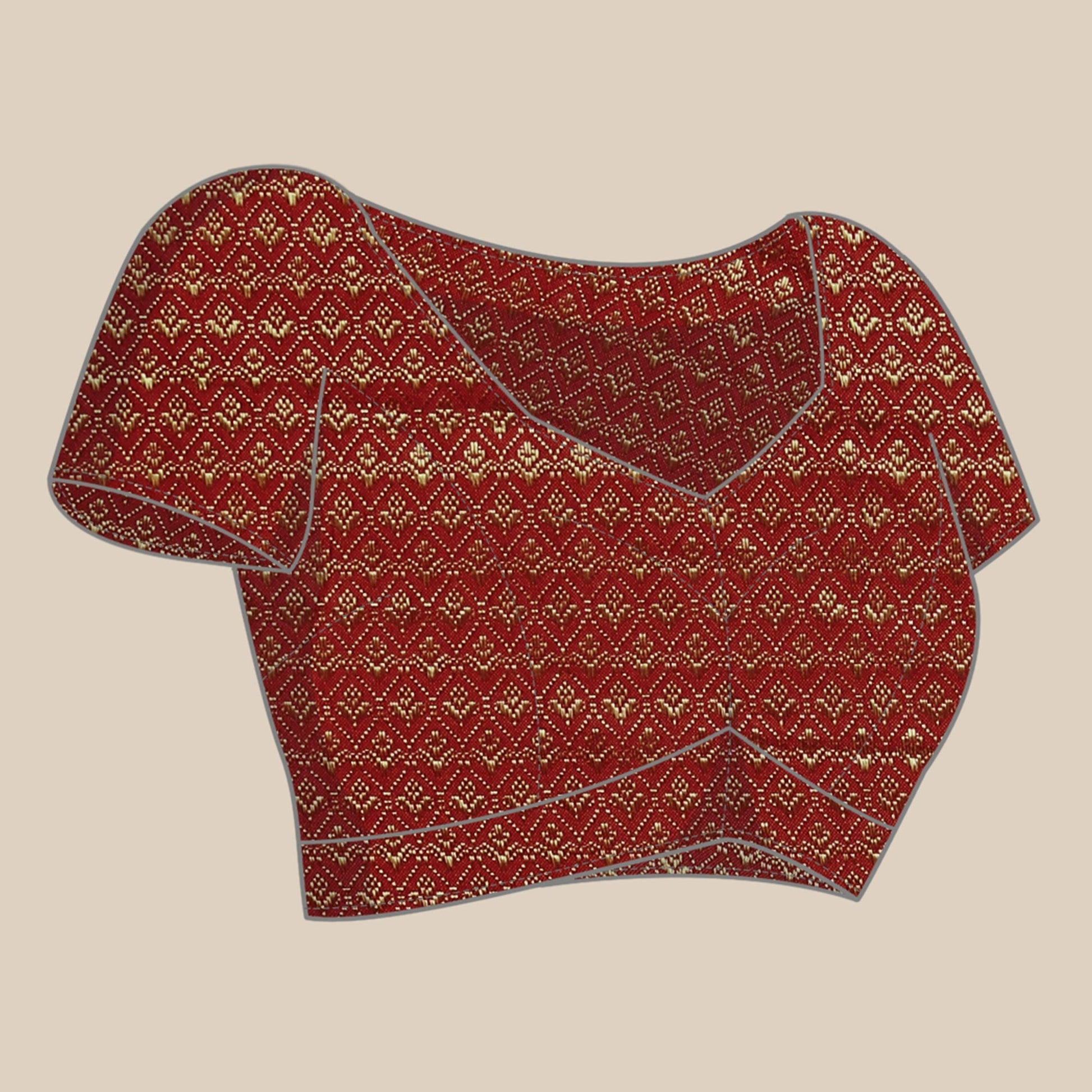 Maroon Floral Foil Printed Shimmer Saree