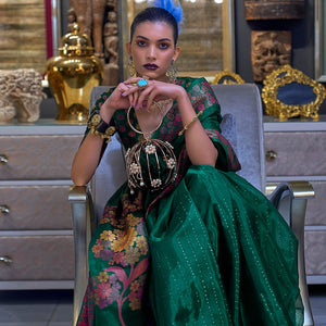 green-woven-with-sequins-work-organza-saree