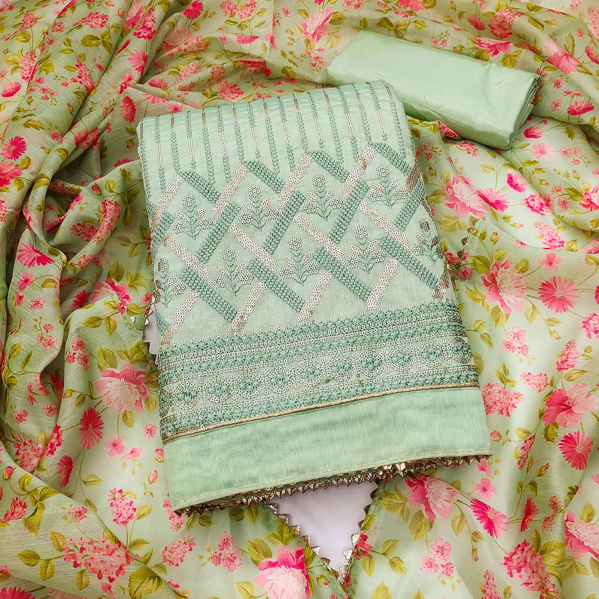 green-sequence-embroidered-chanderi-dress-material-1