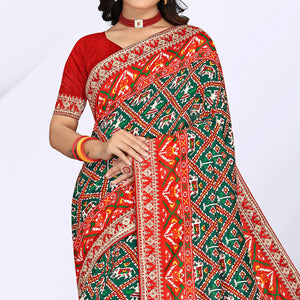green-red-digital-printed-with-sequins-vichitra-silk-saree