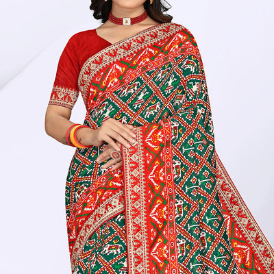 green-red-digital-printed-with-sequins-vichitra-silk-saree