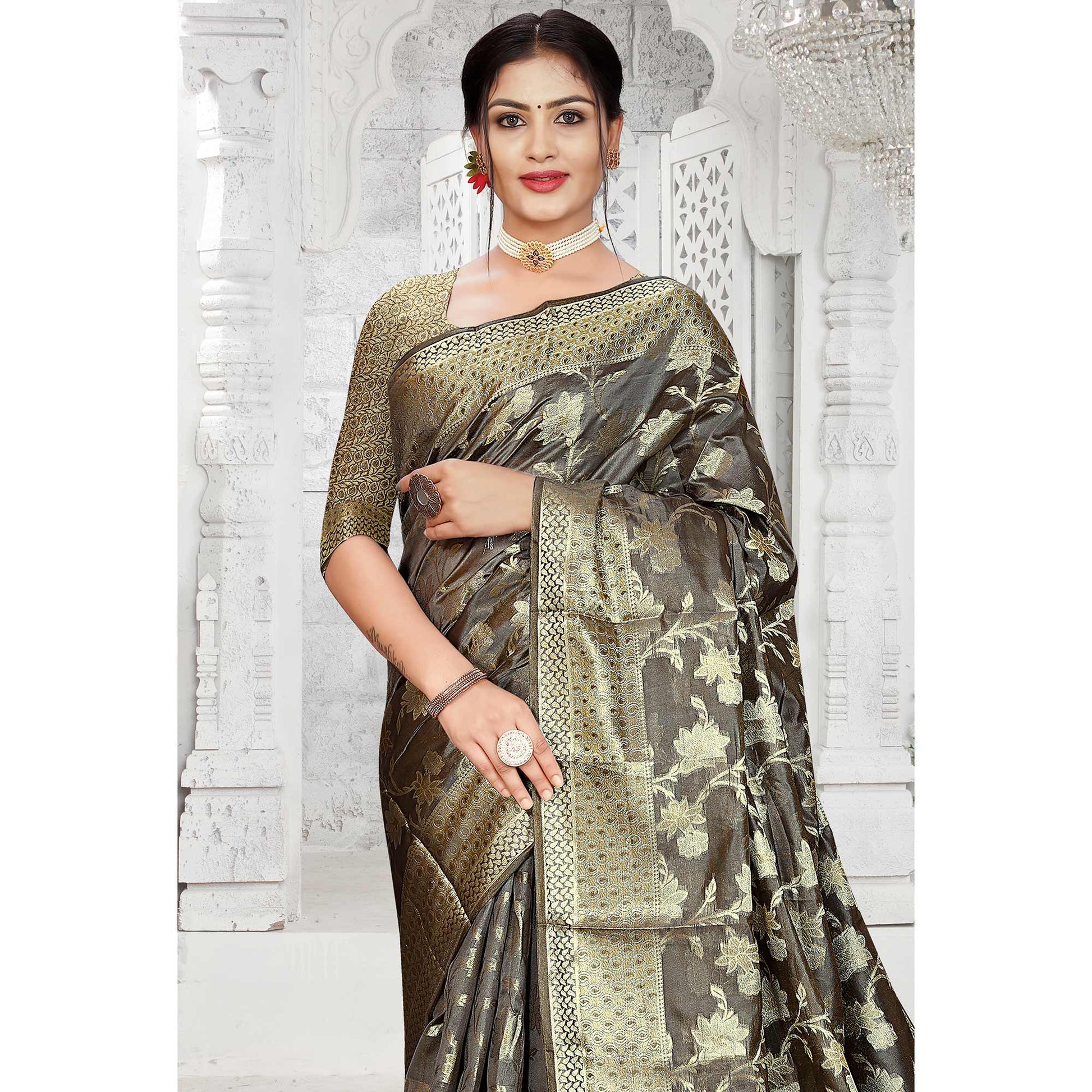 20grey-floral-woven-organza-saree-with-tassels