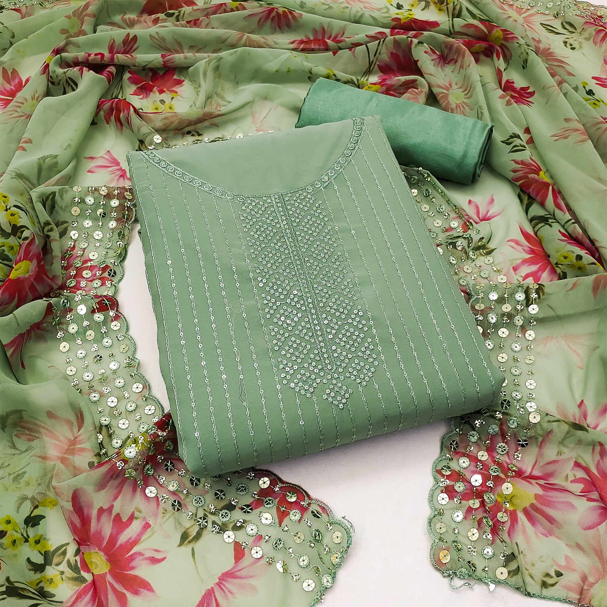 green-sequins-embroidered-georgette-dress-material