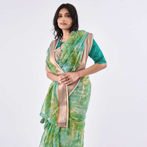 15green-printed-organza-saree-with-woven-border