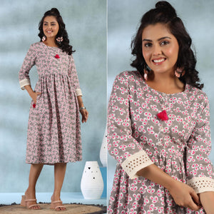 grey-and-pink-floral-printed-rayon-dress