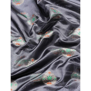 Grey Woven Organza Saree