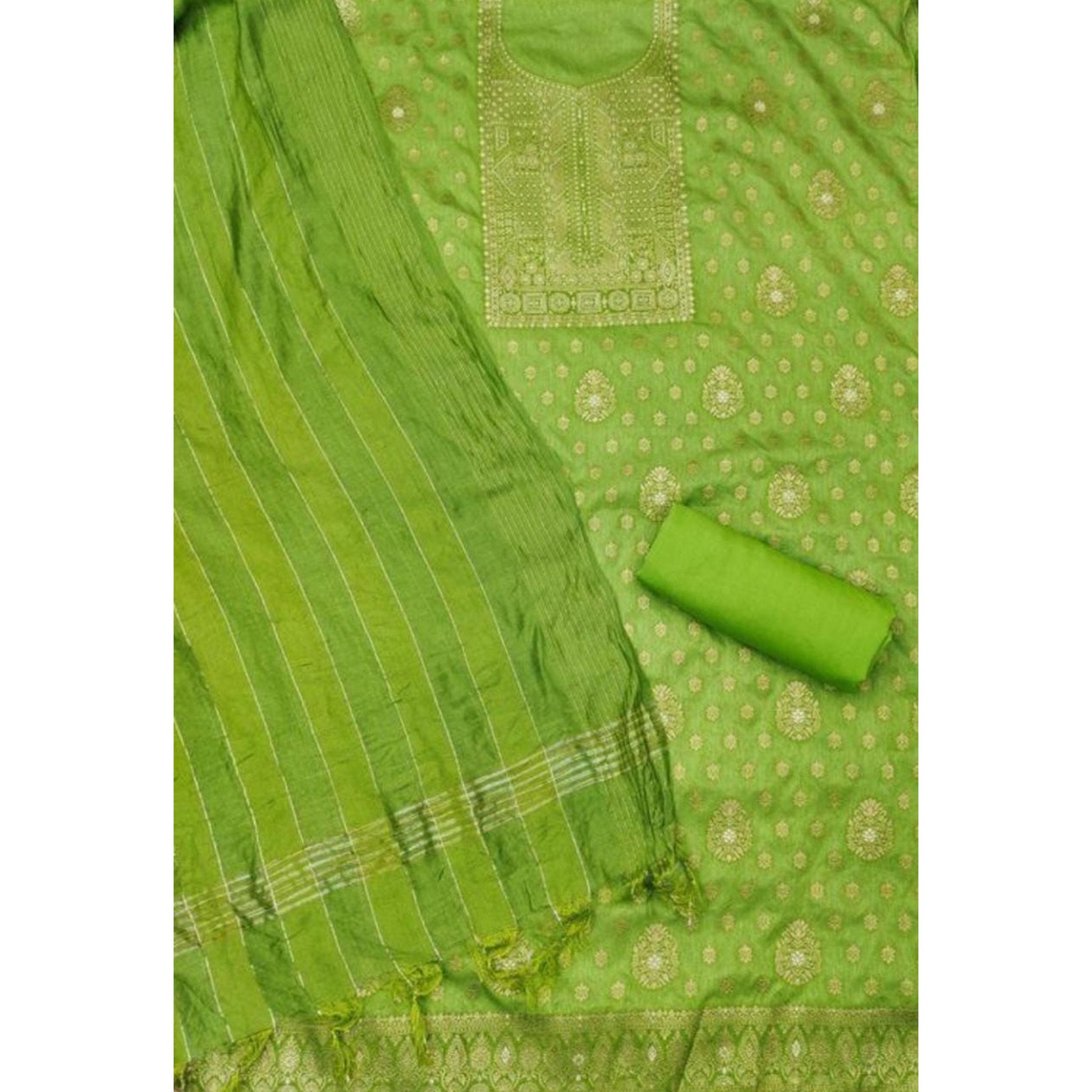 green-woven-banarasi-silk-dress-material-4