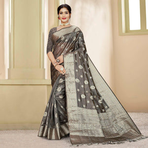 grey-floral-woven-organza-saree-3
