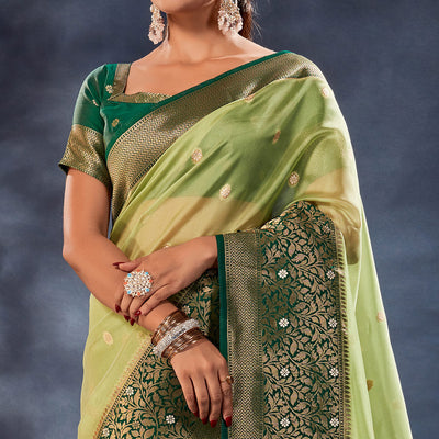 green-woven-organza-saree-3