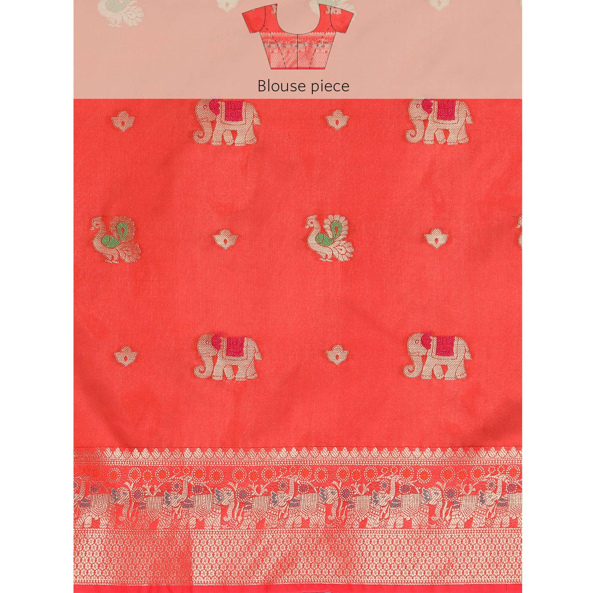 Grey Woven Organza Saree