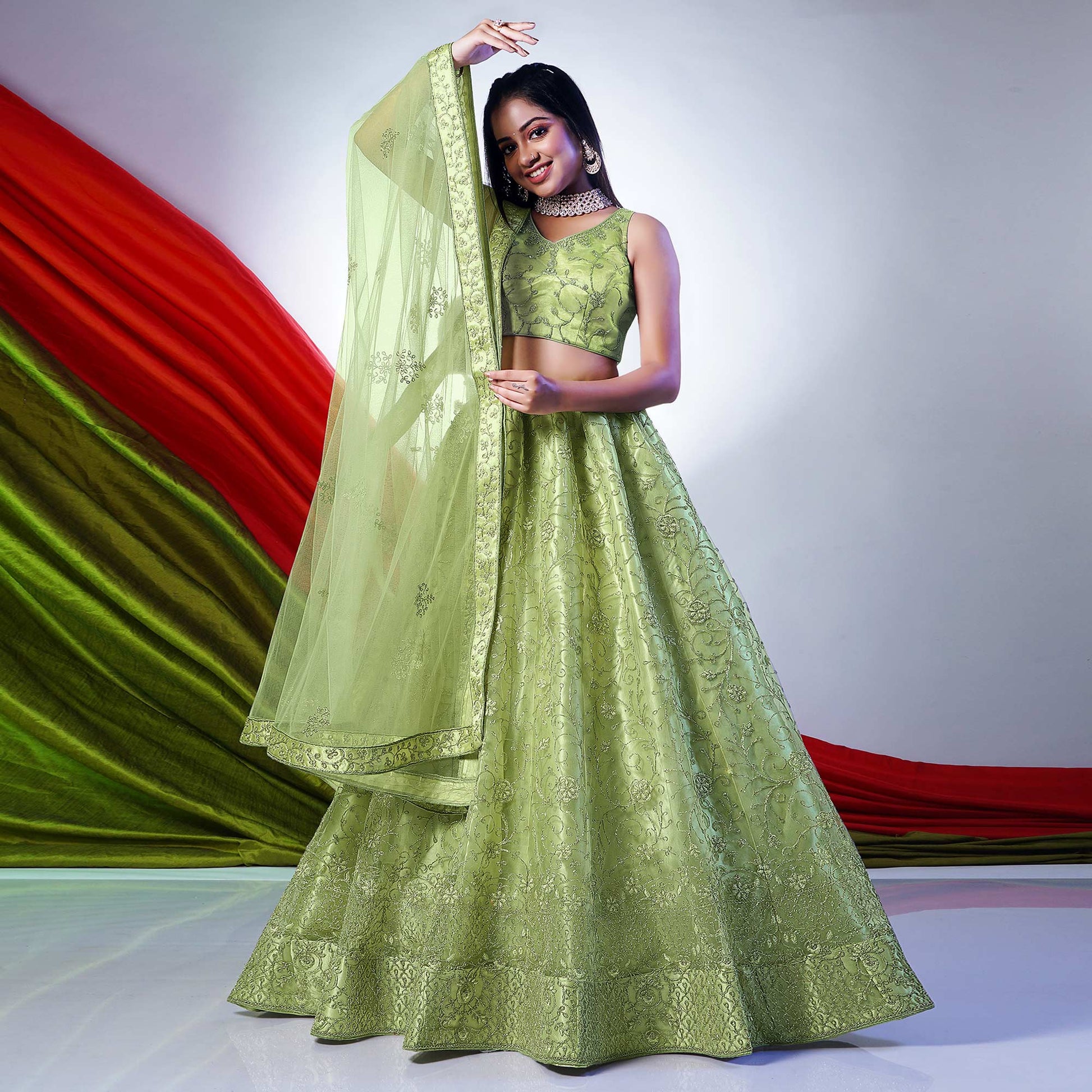 green-floral-embroidered-net-lehenga-choli