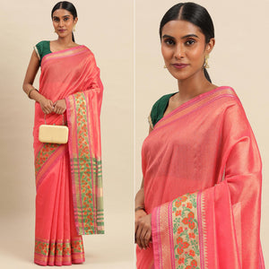 Gajari Woven Cotton Silk Saree