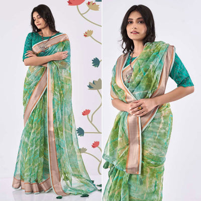15green-printed-organza-saree-with-woven-border