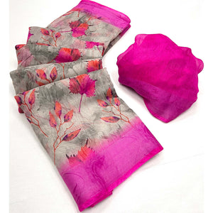 18grey-floral-printed-linen-saree