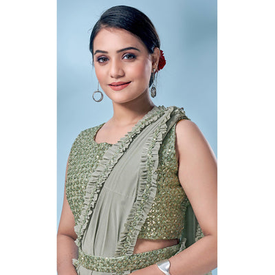 green-sequins-embroidered-ready-to-wear-lycra-saree