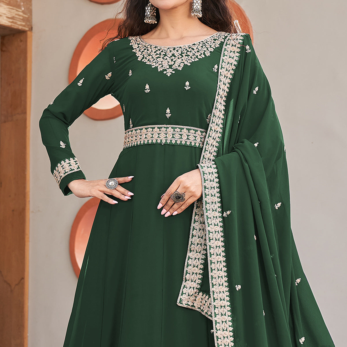 green-sequins-embroidered-georgette-anarkali-suit