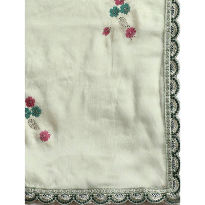 green-foil-printed-with-swarovski-shimmer-chiffon-saree