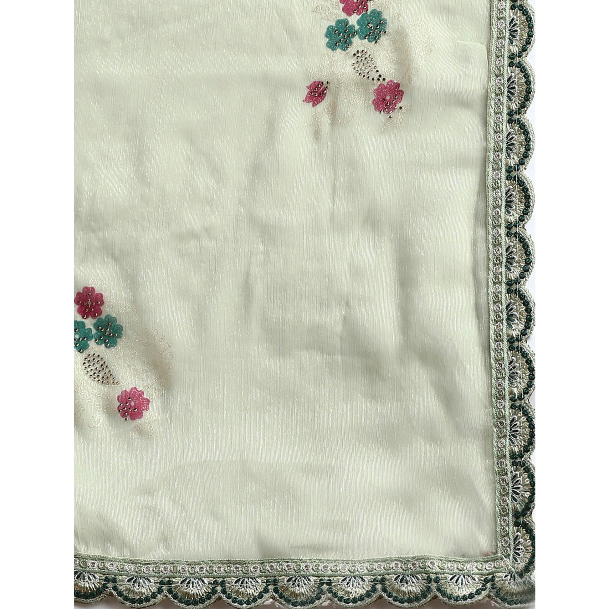 green-foil-printed-with-swarovski-shimmer-chiffon-saree