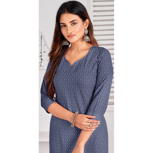grey-lucknowi-chikankari-rayon-kurti