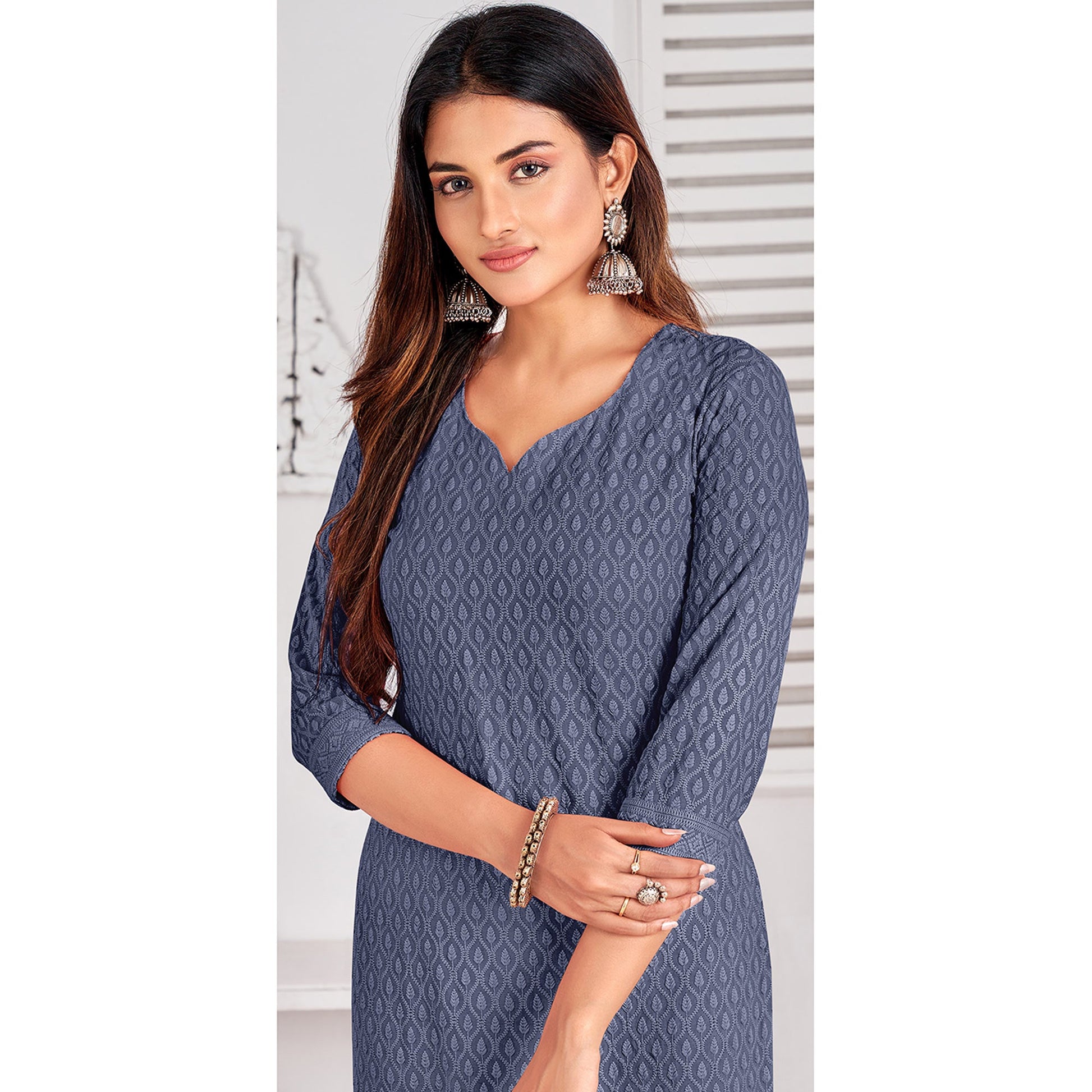 grey-lucknowi-chikankari-rayon-kurti