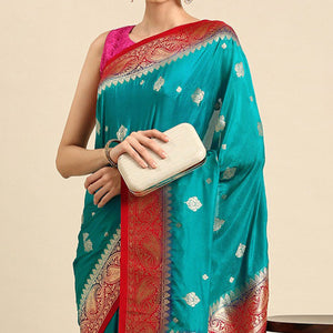 Blue Woven Kanjivaram Silk Saree