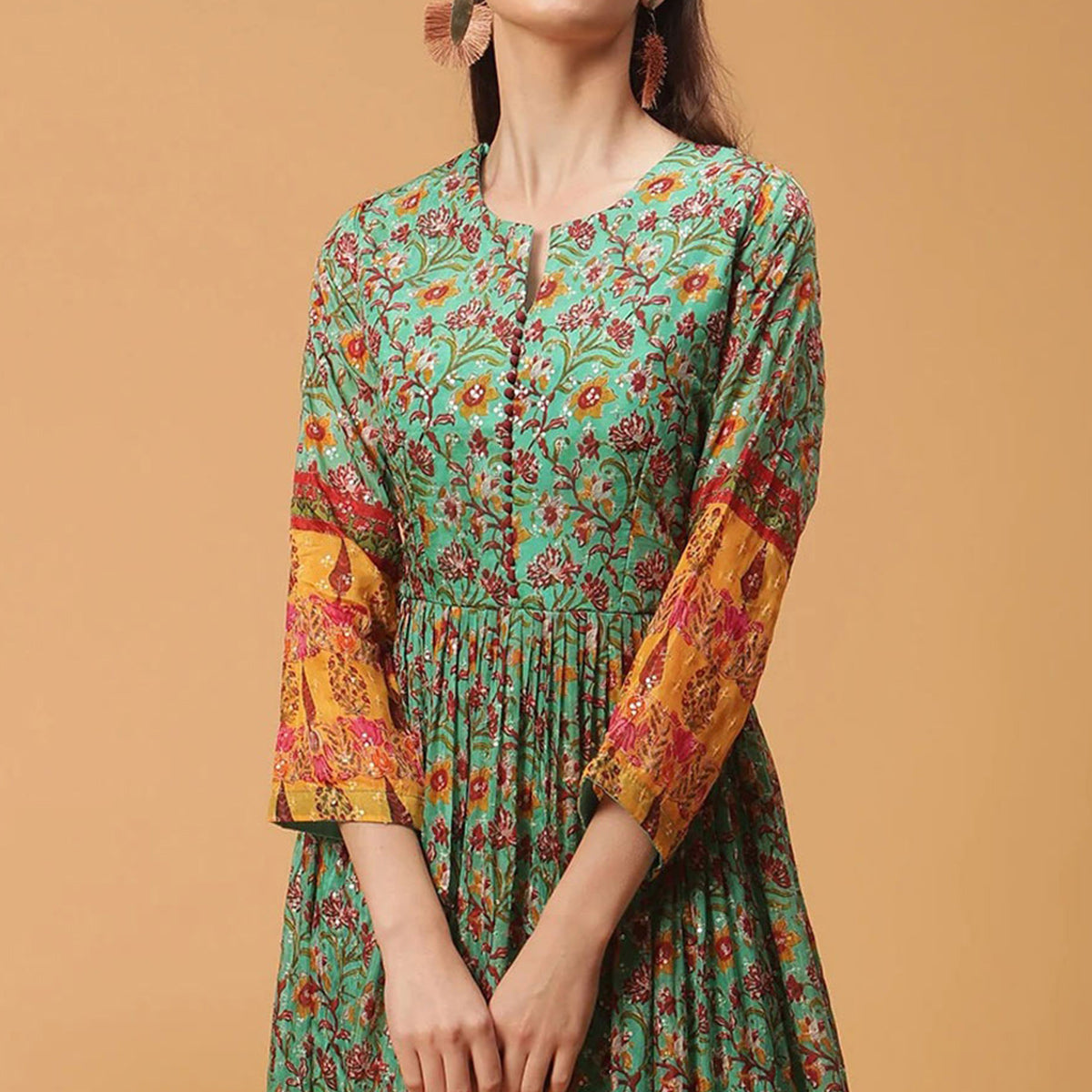 green-digital-printed-dola-silk-gown