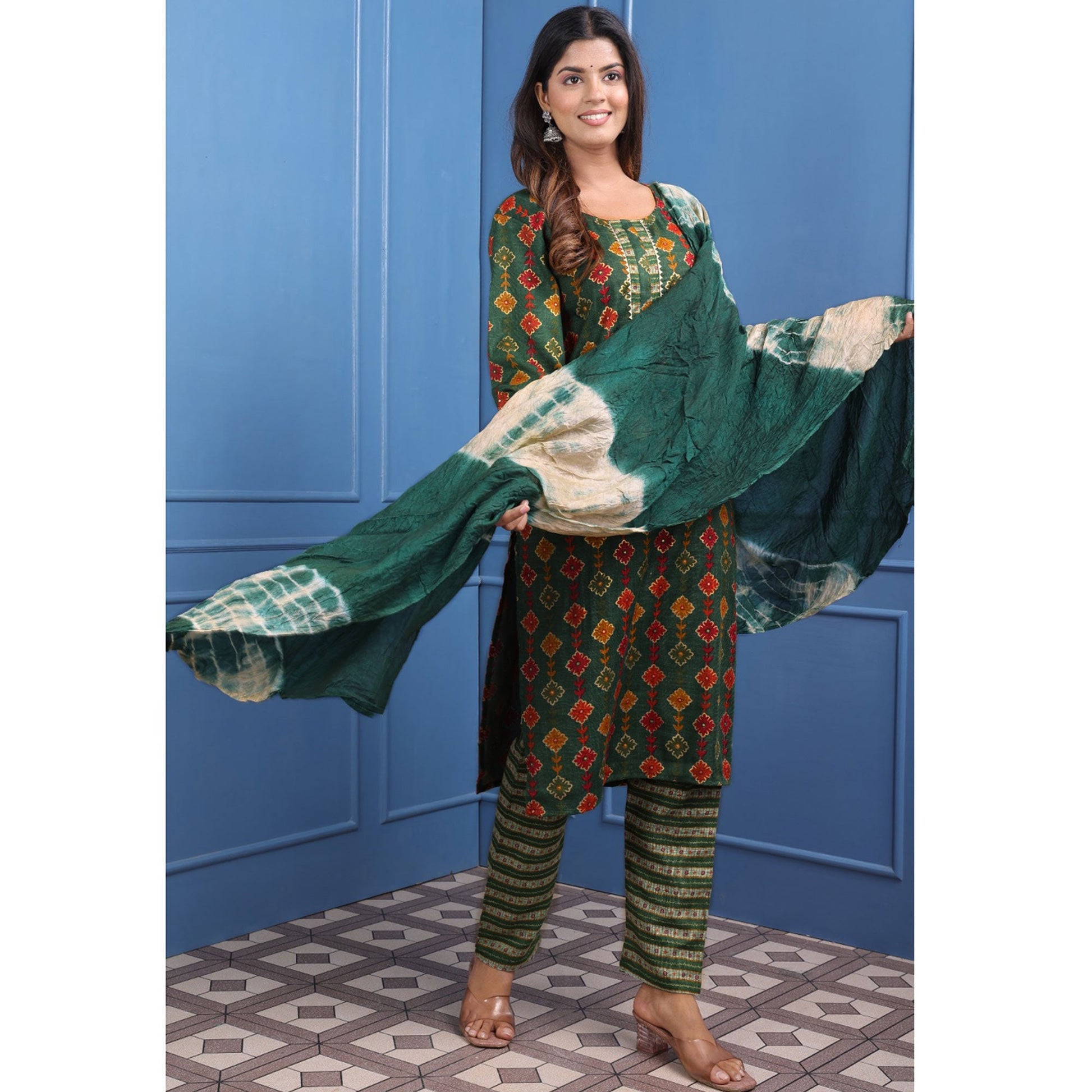green-floral-foil-printed-rayon-suit
